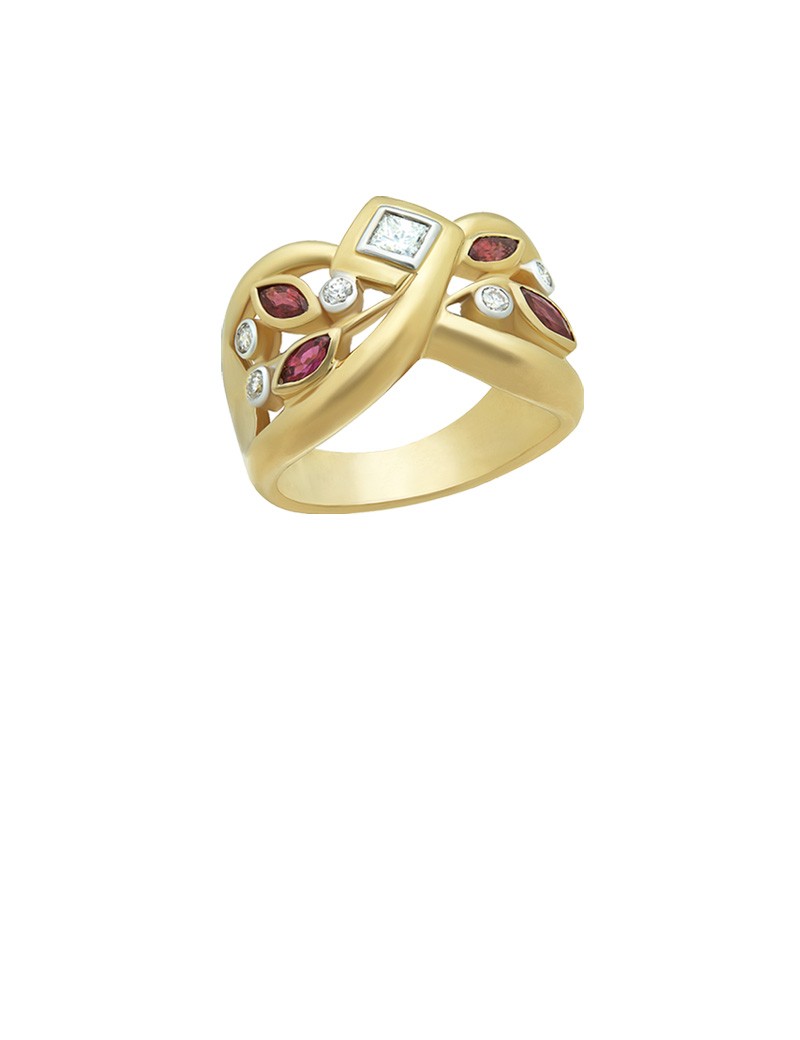 real ruby gold ring