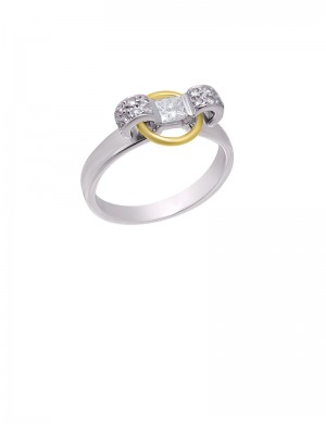 0.44ct Diamond Platinum18K Gold Ring