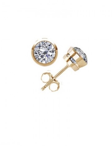 0.87ct Diamond 18K Gold Stud Earrings - Online Jewellery Gemstone ...