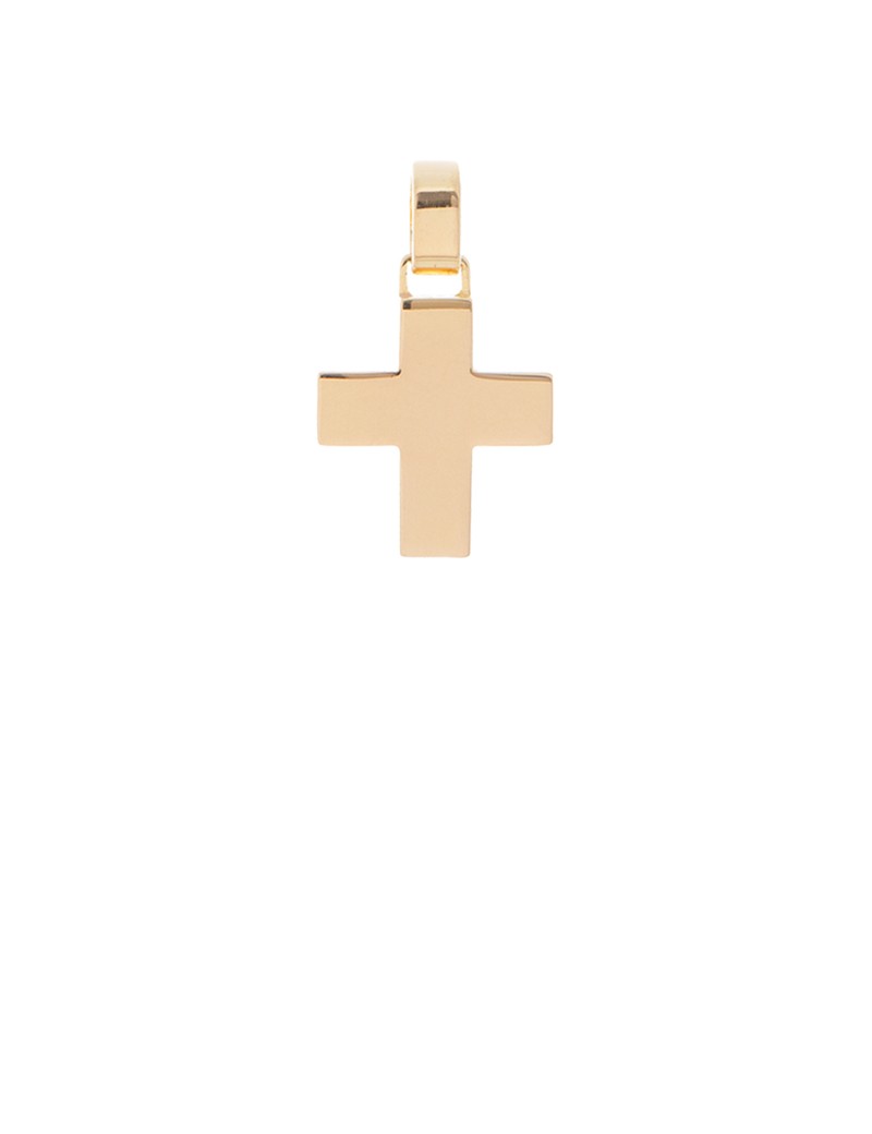 Italian gold cross on sale pendant