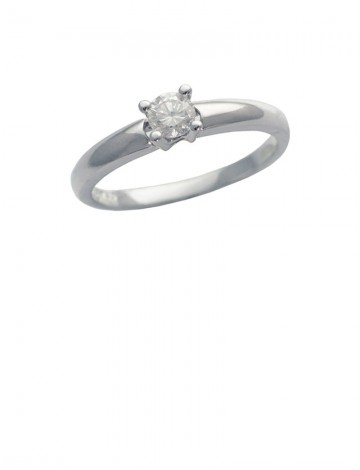 0.23ct Diamond 18K White Gold Solitaire Ring