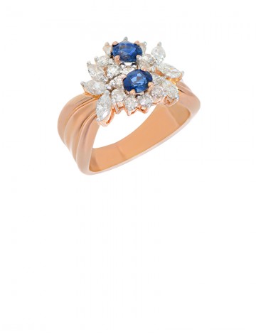 0.82ct Blue Sapphire 18K Gold Ring