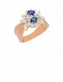 0.82ct Blue Sapphire 18K Gold Ring