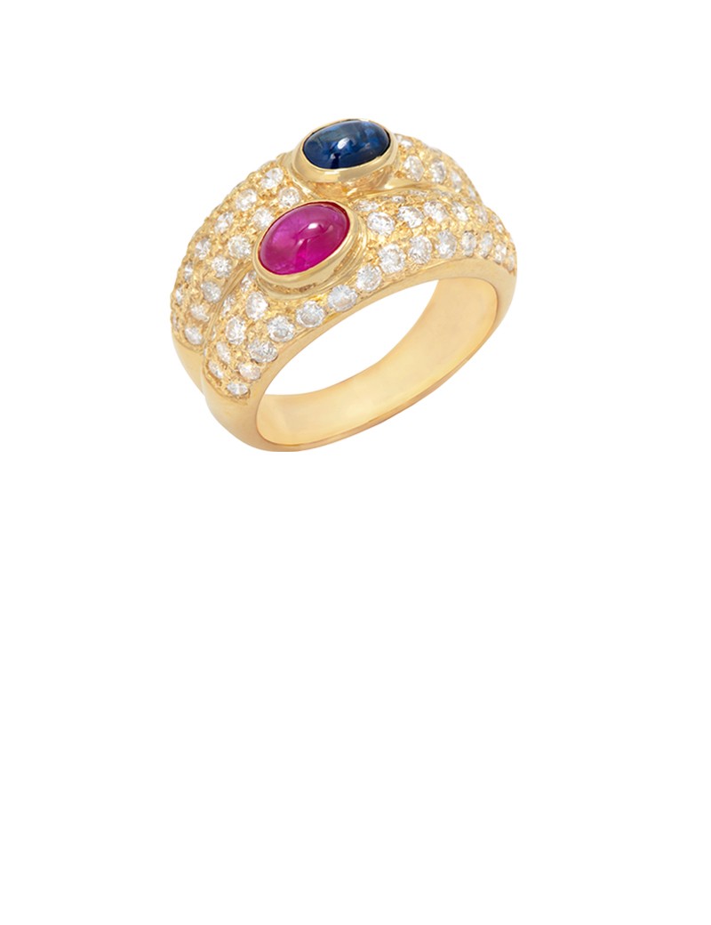 blue ruby stone ring