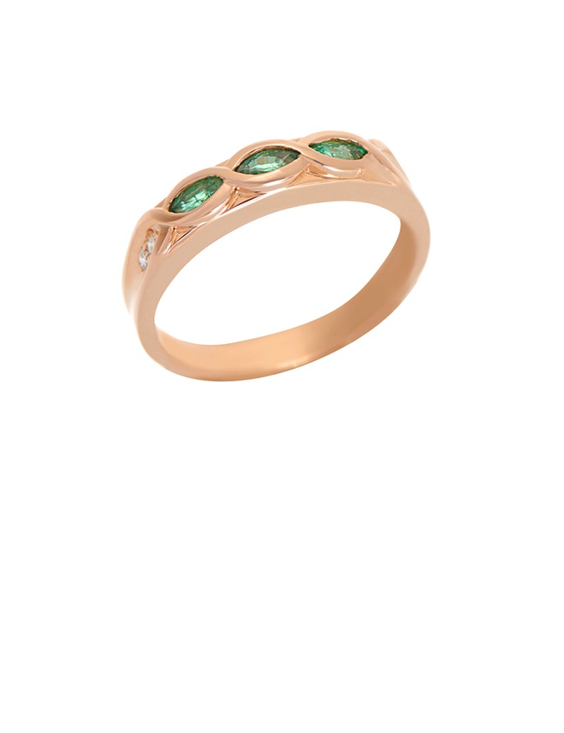 White gold clearance emerald ring