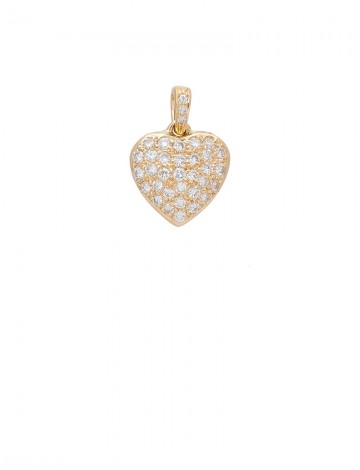 18k heart pendant